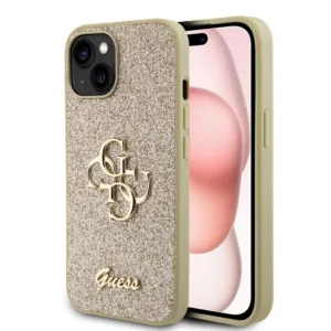 Guess - Glitter Script Big 4G (GUHCP15SHG4SGD) - iPhone 15 / iPhone 14 / iPhone 13 - Gold