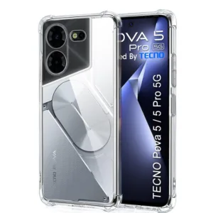 Techsuit - Shockproof Clear Silicone - Tecno Pova 5 Pro - Clear