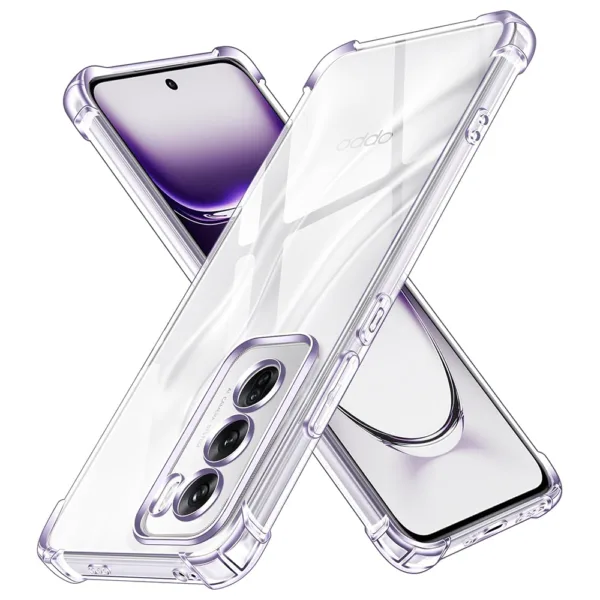 Techsuit - Shockproof Clear Silicone - Oppo Reno12 - Clear