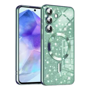 Techsuit - Luxury Glitter MagSafe - Samsung Galaxy A55 5G - Light Green