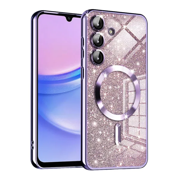 Techsuit - Luxury Glitter MagSafe - Samsung Galaxy A15 4G / A15 5G - Light Purple