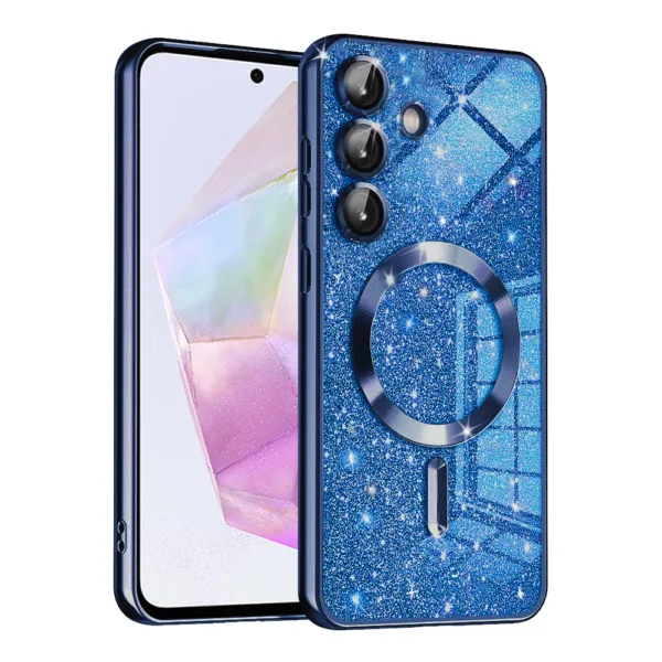 Techsuit - Luxury Glitter MagSafe - Samsung Galaxy A35 5G - Deep Blue