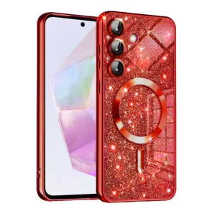 Techsuit - Luxury Glitter MagSafe - Samsung Galaxy A35 5G - Red