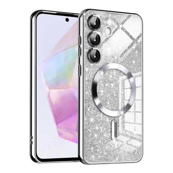 Techsuit - Luxury Glitter MagSafe - Samsung Galaxy A35 5G - Silver