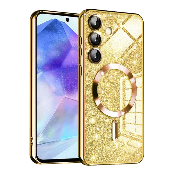 Techsuit - Luxury Glitter MagSafe - Samsung Galaxy A55 5G - Gold