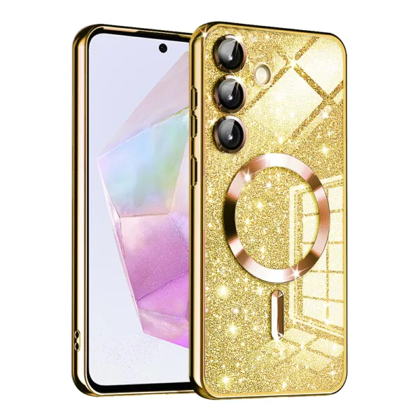 Techsuit - Luxury Glitter MagSafe - Samsung Galaxy A35 5G - Gold