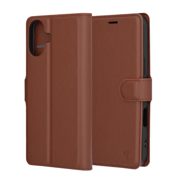 Techsuit - Leather Folio - iPhone 16 Plus - Brown