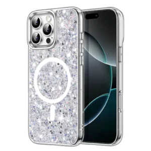 Techsuit - Sparkly Glitter MagSafe - iPhone 16 Pro - White