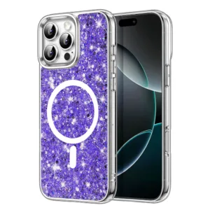 Techsuit - Sparkly Glitter MagSafe - iPhone 16 Pro - Purple