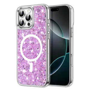 Techsuit - Sparkly Glitter MagSafe - iPhone 16 Pro - Magenta