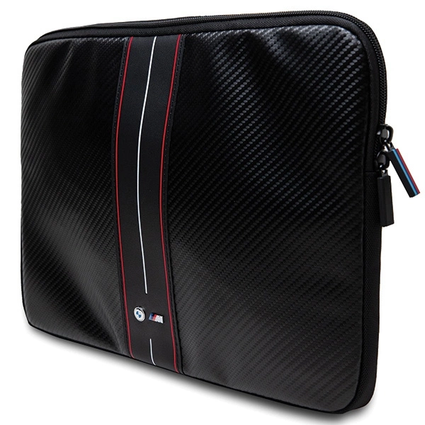 BMW Carbon & Red Stripe sleeve for a 14" laptop - black