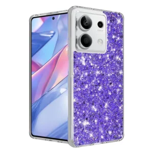 Techsuit - Sparkly Glitter - Xiaomi Redmi Note 13 5G - Purple