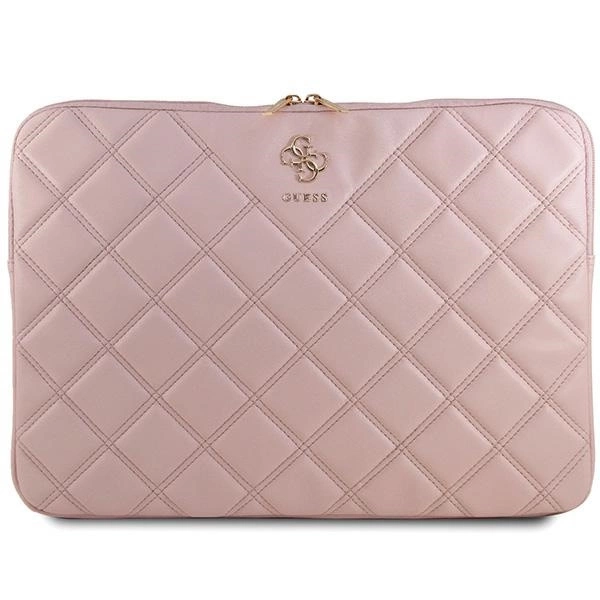 Guess Quilted 4G cover for a 16" laptop - pink