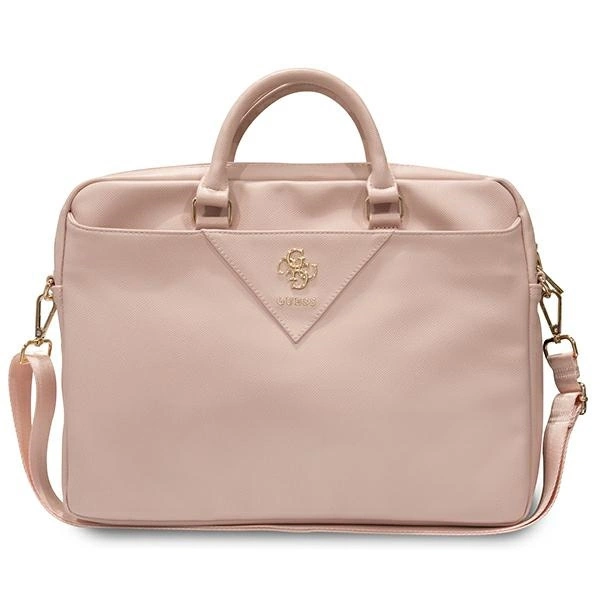 Guess Triangle 4G bag for a 16" laptop - pink