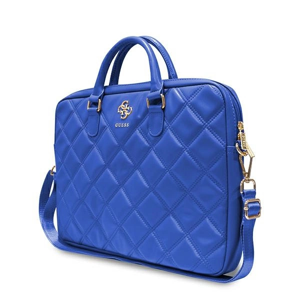 Guess Quilted 4G bag for a 16" laptop - blue