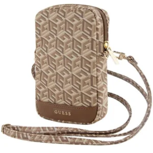 Guess Zip GCube Bottom Stripe phone bag - brown