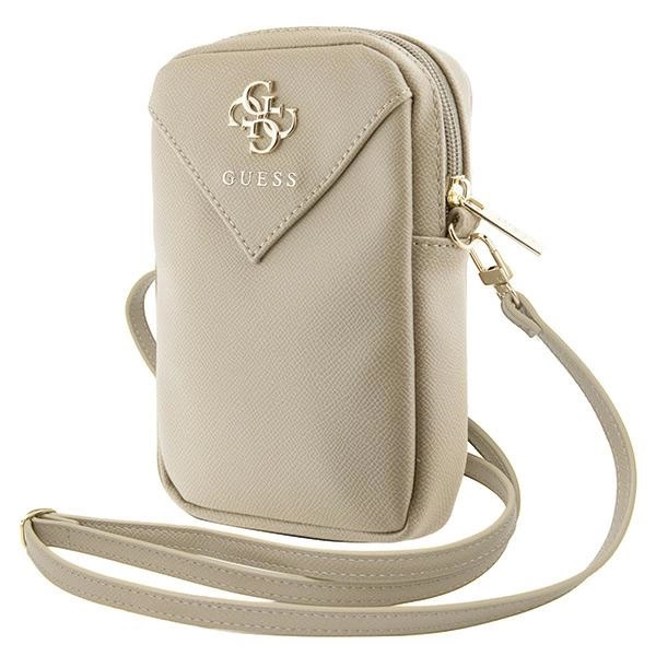 Guess Zip Triangle 4G phone bag - gold