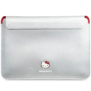 Hello Kitty PU Metal Logo case for a 14" laptop - silver