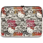 Hello Kitty PU Metal Logo case for a 14" laptop - beige