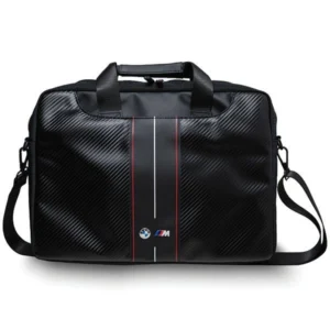 BMW Carbon & Red Stripes bag for a 16" laptop - black