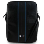 BMW Carbon & Blue Stripe bag for a 10" tablet - black