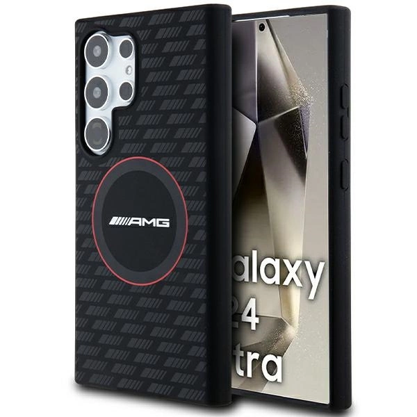 AMG Silicone Carbon Pattern MagSafe case for Samsung Galaxy S24 Ultra - black