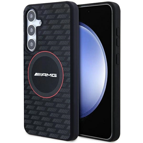 AMG Silicone Carbon Pattern MagSafe case for Samsung Galaxy S24+ - black