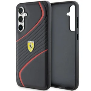 Ferrari Twist Metal Logo case for Samsung Galaxy S23 FE - black