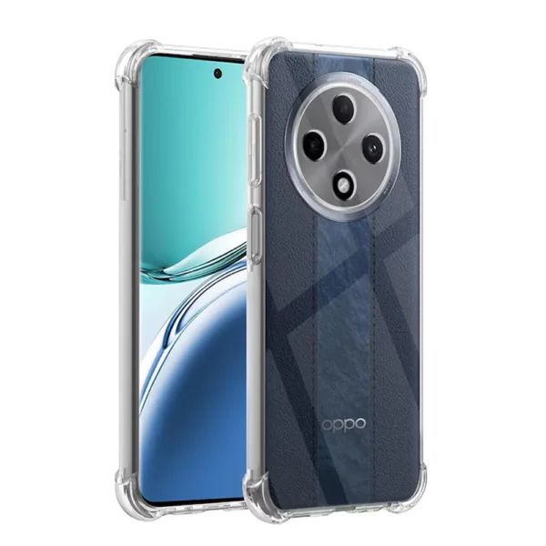 Techsuit - Shockproof Clear Silicone - Oppo Reno12 F 4G / Reno12 F 5G / Reno12 FS - Clear