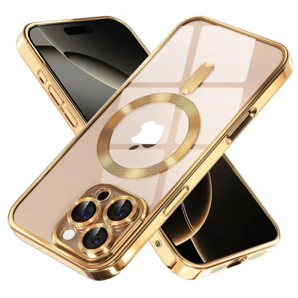 Techsuit - Luxury Crystal MagSafe - iPhone 16 Pro Max - Gold