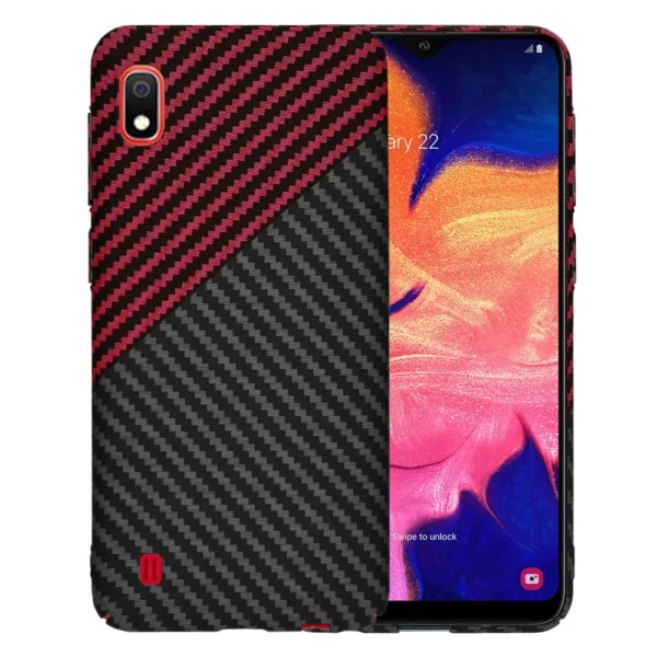 Techsuit - Carbonite FiberShell - Samsung Galaxy A10 - Red Vortex