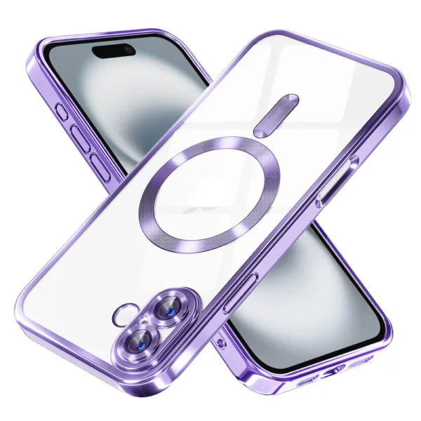 Techsuit - Luxury Crystal MagSafe - iPhone 16 Plus - Light Purple