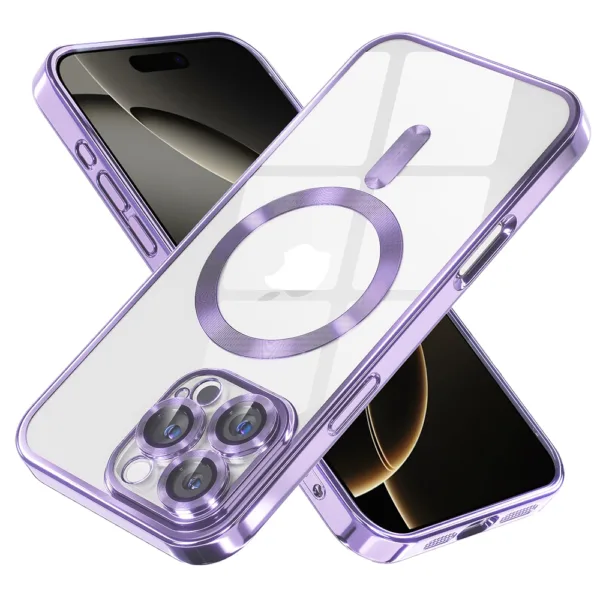 Techsuit - Luxury Crystal MagSafe - iPhone 16 Pro Max - Light Purple