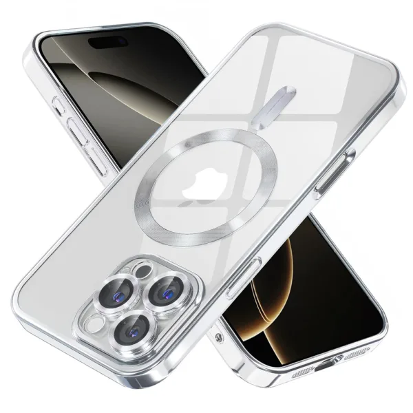 Techsuit - Luxury Crystal MagSafe - iPhone 16 Pro Max - Silver