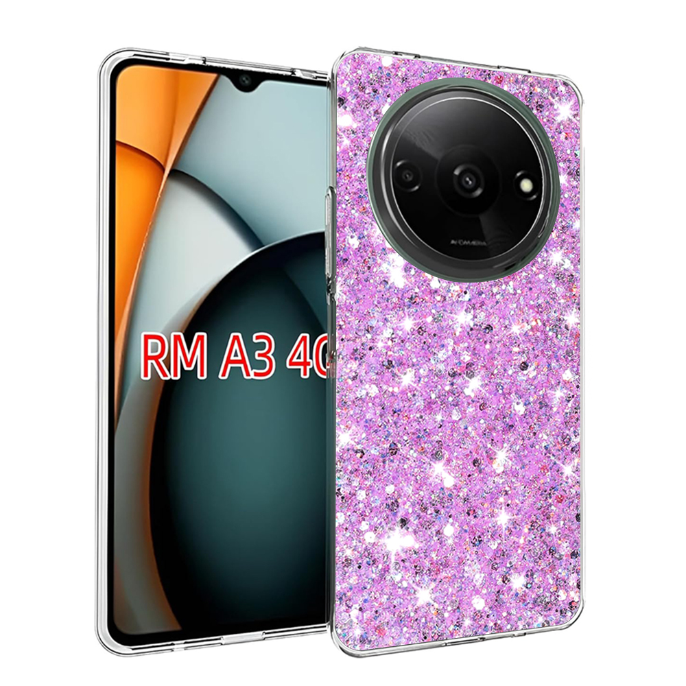 Techsuit - Sparkly Glitter - Xiaomi Redmi A3 - Magenta