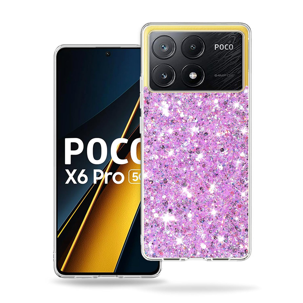 Techsuit - Sparkly Glitter - Xiaomi Poco X6 Pro - Magenta