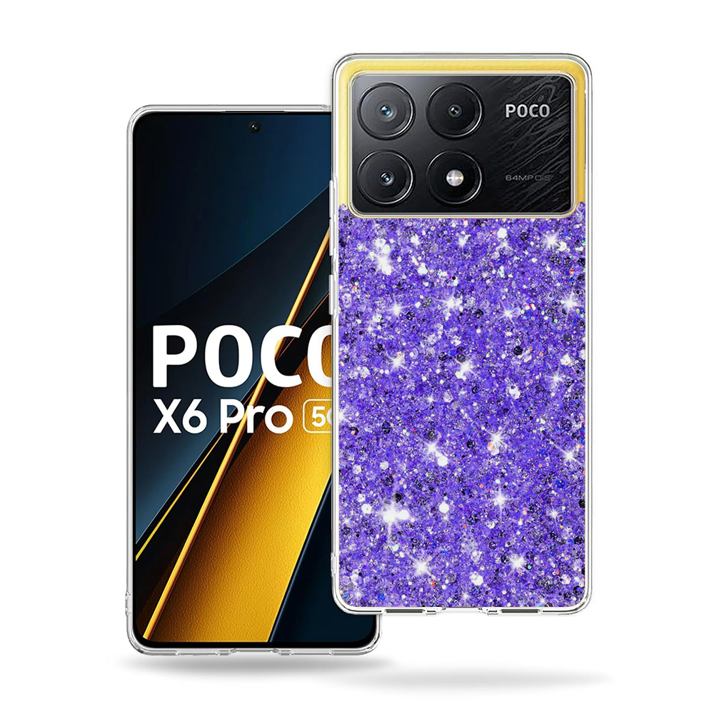 Techsuit - Sparkly Glitter - Xiaomi Poco X6 Pro - Purple