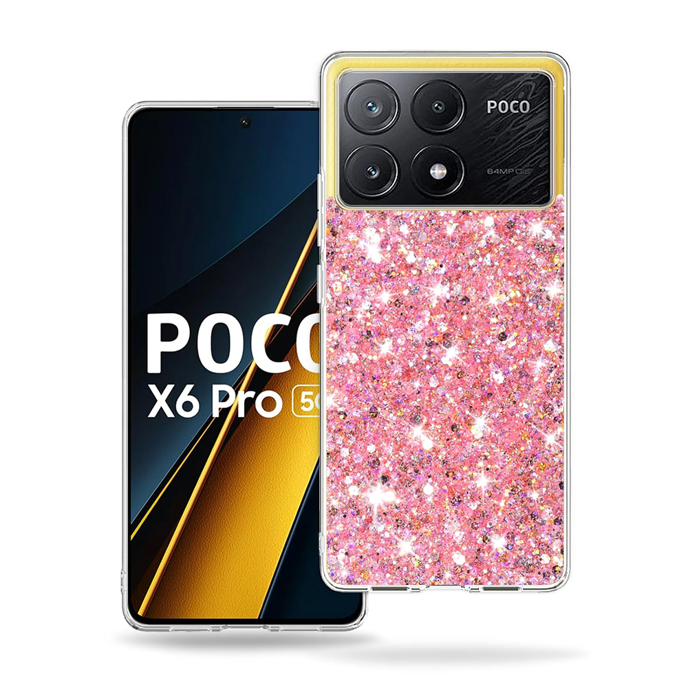 Techsuit - Sparkly Glitter - Xiaomi Poco X6 Pro - Pink