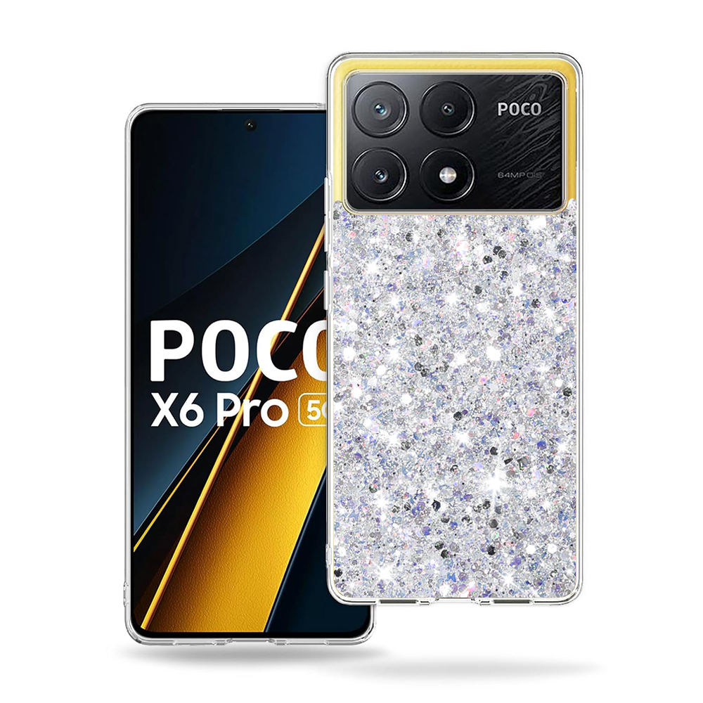 Techsuit - Sparkly Glitter - Xiaomi Poco X6 Pro - White