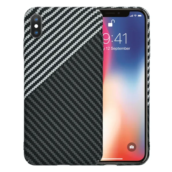 Techsuit - Carbonite FiberShell - iPhone X / iPhone XS - Stealth Gray