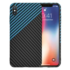 Techsuit - Carbonite FiberShell - iPhone X / iPhone XS - Blue Pulse