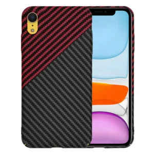 Techsuit - Carbonite FiberShell - iPhone XR - Red Vortex