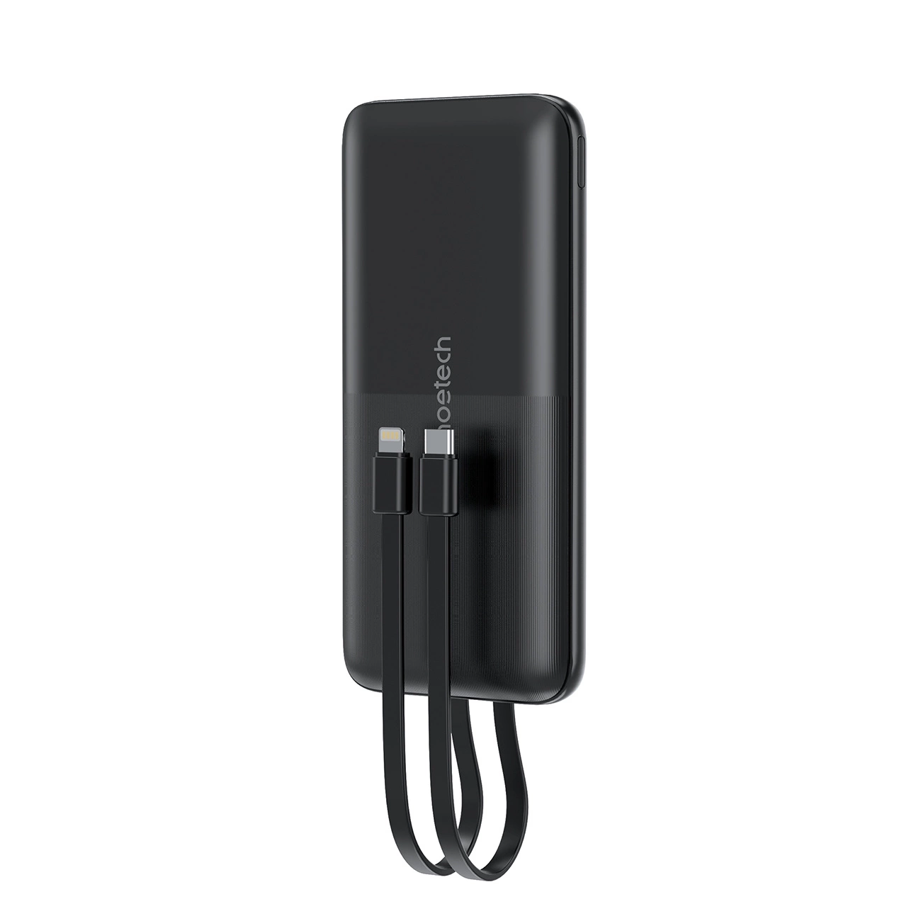 Powerbank Choetech B654 10000mAh 22.5W USB-A / USB-C / micro USB with built-in USB-C / Lightning cable - black