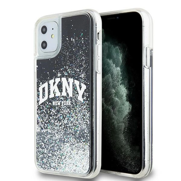 DKNY Liquid Glitter Big Logo case for iPhone 11 / Xr - black