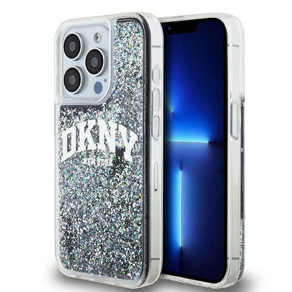 Etui DKNY Liquid Glitter Big Logo na iPhone 13 Pro / 13 - czarne