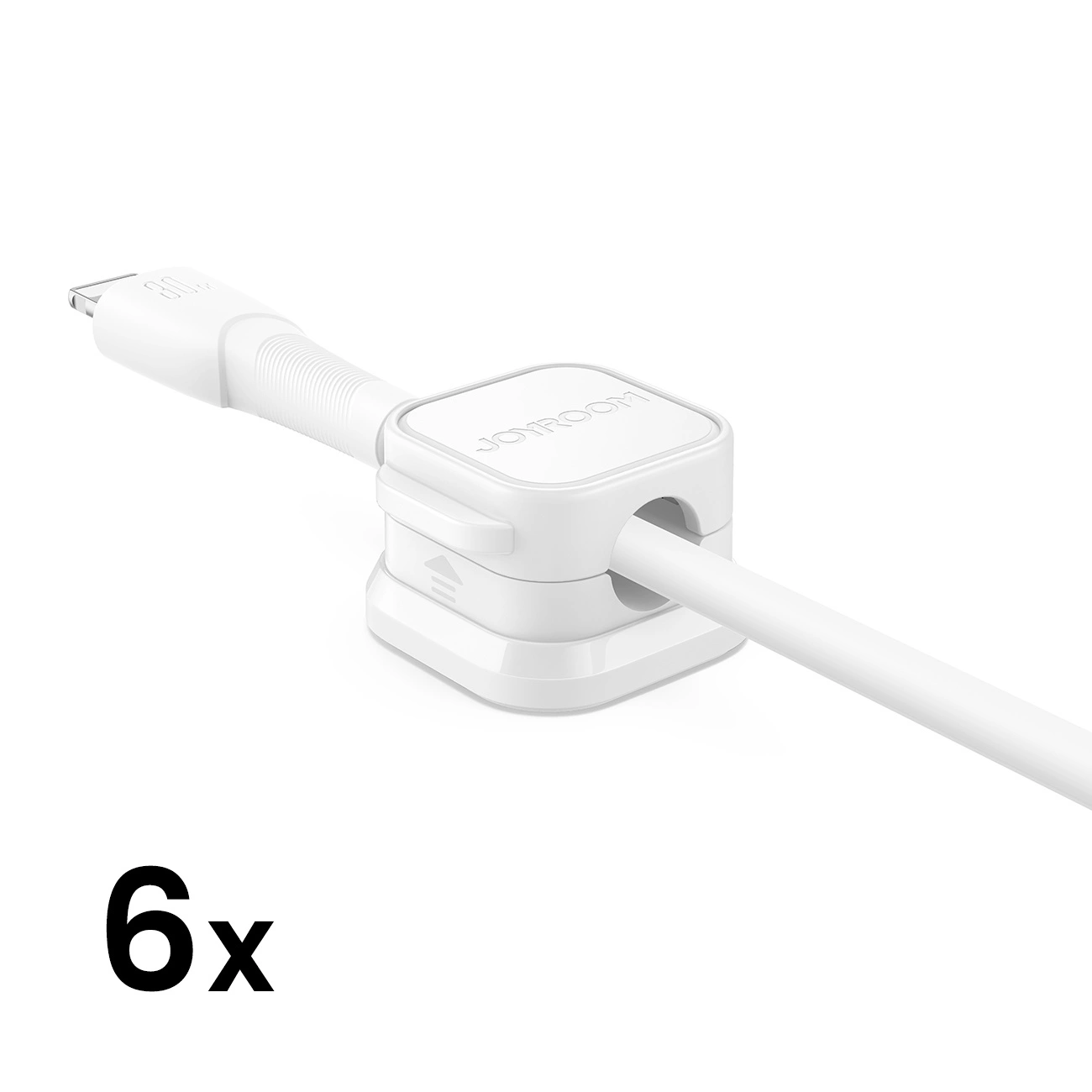 Joyroom JR-ZS368 magnetic cable organizer - white (6 pcs.)