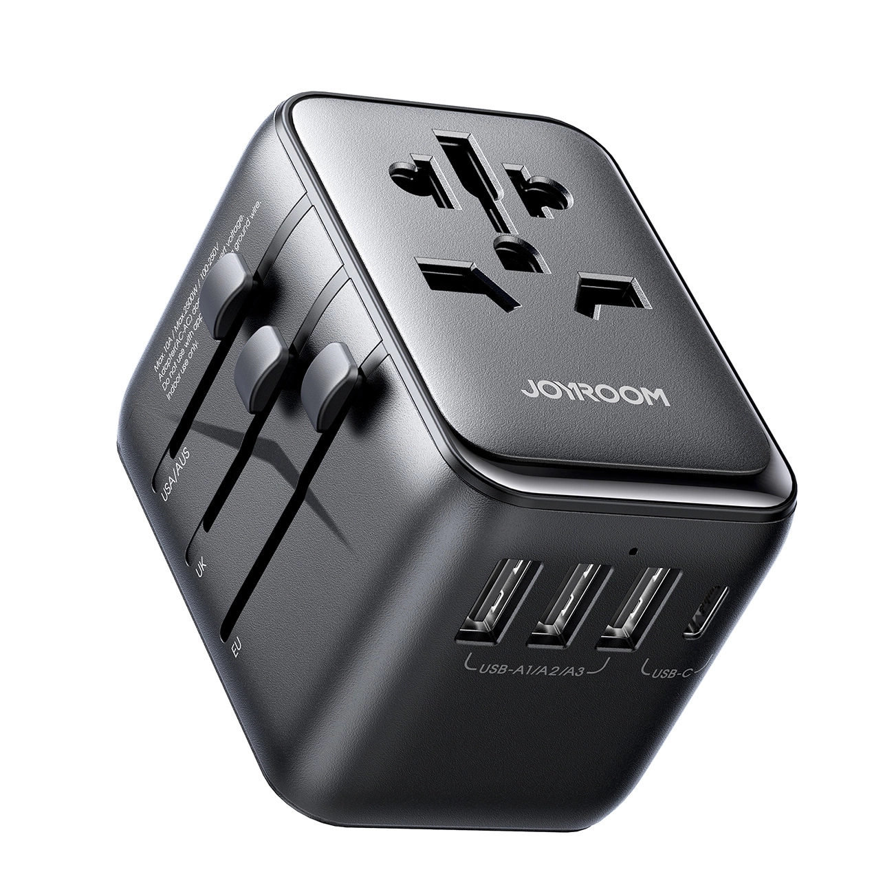 Joyroom JR-TCW01 Travel Adapter Universal 17W EU / US / UK / JP / AU / CN - Black