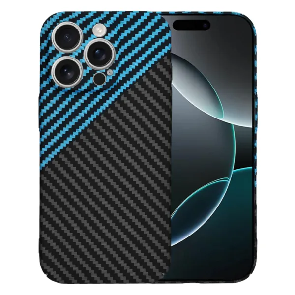 Techsuit - Carbonite FiberShell - iPhone 16 Pro - Blue Pulse