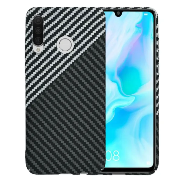 Techsuit - Carbonite FiberShell - Huawei P30 Lite / P30 Lite New Edition - Stealth Gray