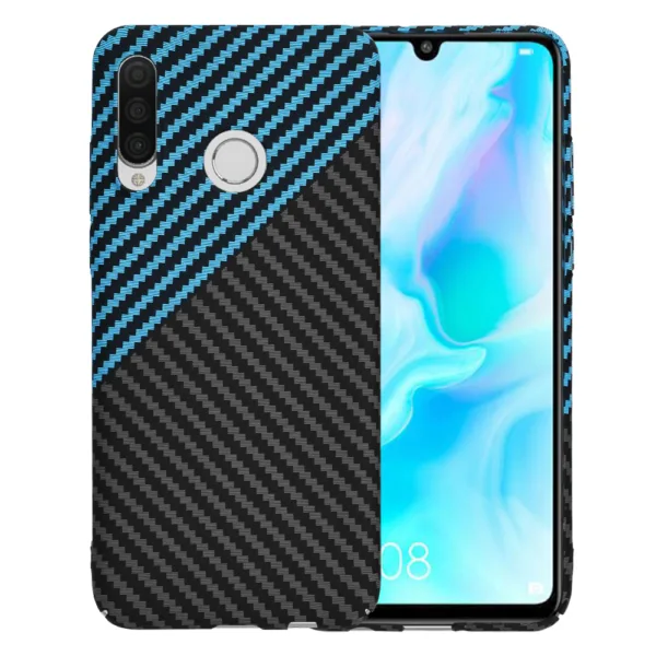 Techsuit - Carbonite FiberShell - Huawei P30 Lite / P30 Lite New Edition - Blue Pulse